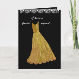 特別な要求 – 結婚式招待状金ゴールド着 招待状