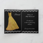 特別な要求 – 結婚式招待状金ゴールド着 招待状 (内部)