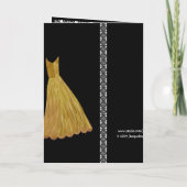 特別な要求 – 結婚式招待状金ゴールド着 招待状 (裏面)