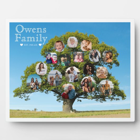 特別な記念品ギフト | オーダーメイド ファミリーツリー フォト フォトプラーク (正面)