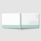 特別な記念品 シンプル モダン タイプ パステル ミント ゲストブック (全面)