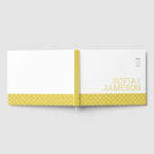 特別な記念品 シンプル モダン タイプ マスタード イエロー ゲストブック (全面)