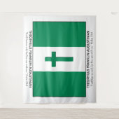 特別な記念品 | 十字架が付いたナイジェリア国旗 タペストリー (正面)