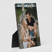 特別な記念日の贈り物 - カップルへのオーダーメイドギフト フォトプラーク (側面)