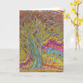 特別な誕生日ありがとう友情愛アート カード (黄色い花)