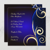 特別な誕生日か記念日 招待状 (正面/裏面)