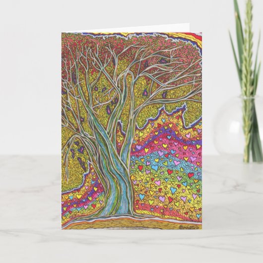 特別な誕生日をありがとう、友情と愛とアート カード (正面)