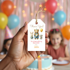 特別な誕生日パーティーギフトタグ ベアー ギフトタグ