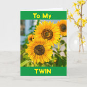 特別な誕生日*特別な双子* カード (黄色い花)