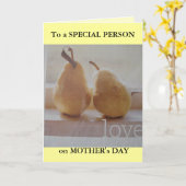 特別な誰かのための母の日の挨拶 カード (黄色い花)