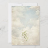 特別な贈り物 青いビンテージのコウテイペンギン ベイビーシャワー 招待状 (裏面)