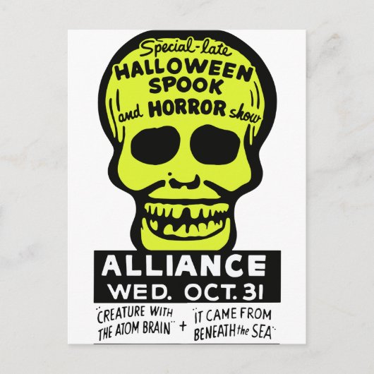 特別な遅刻のスプックとホラーショー ポストカード (正面)