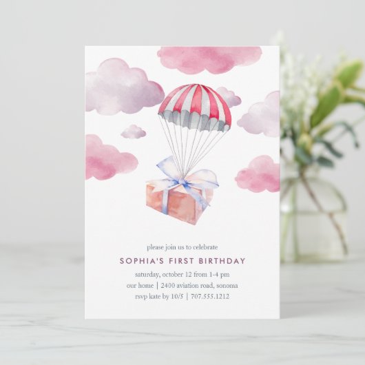 特別な配信の誕生日パーティーの招待 招待状 (スタンド正面)