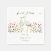 特別な配信ストーク春ベビーシャワー印刷 スタンダードカクテルナプキン (正面)