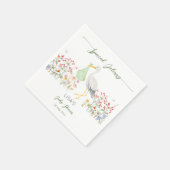 特別な配信ストーク春ベビーシャワー印刷 スタンダードカクテルナプキン (角)