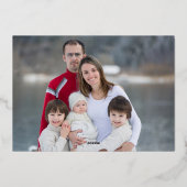 特別な配信新生児クリスマスフォト金ゴールド 箔シーズンカード (裏面)