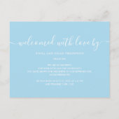 特別な配信男の赤ちゃんフォトスクリプト誕生 案内ポストカード (裏面)