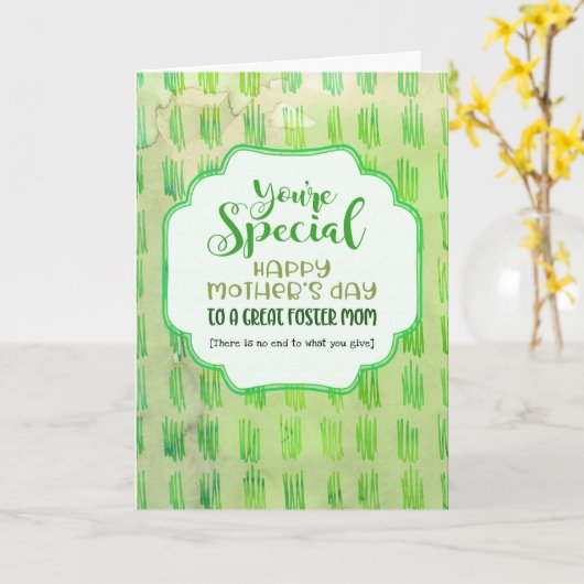 特別な養育関係のお母さんへの母の日 カード (黄色い花)