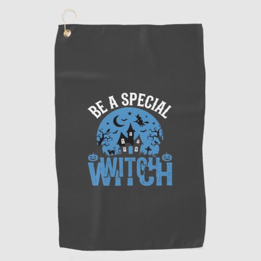 特別な魔法使いになろう ハロウィンデザイン_1 ゴルフタオル (正面)