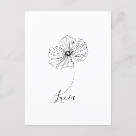 特別な10月のコスモス誕生花ギフト ポストカード