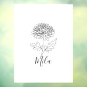 特別な11月の誕生花、菊 ウィンドウサイン (シート3)