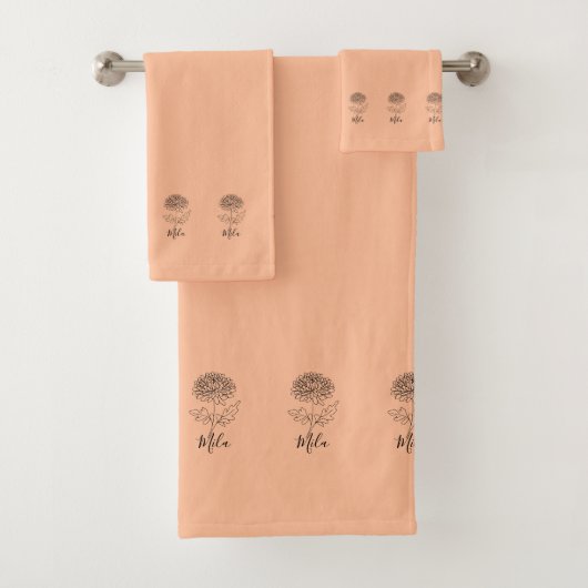 特別な11月の誕生花、菊 バスタオルセット (インサイチュ)