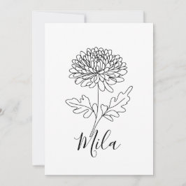 特別な11月の誕生花　菊 招待状