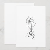 特別な12月　ナルキッソスの誕生花ギフト 招待状 (正面/裏面)