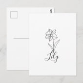 特別な12月　ナルシスの誕生花ギフト ポストカード (正面/裏面)