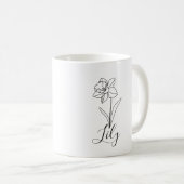 特別な12月 ナルシス誕生花ギフト コーヒーマグカップ (正面右)