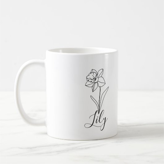 特別な12月 ナルシス誕生花ギフト コーヒーマグカップ (左)