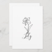 特別な12月　ナルシス誕生花ギフト 招待状 (正面/裏面)