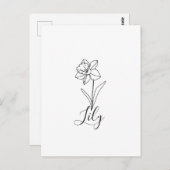 特別な12月 ナルシス 誕生花 ギフト ポストカード (正面/裏面)