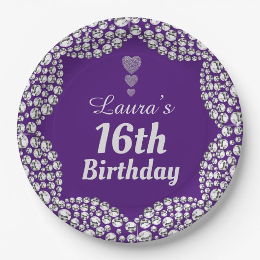 特別な16thまたは編集の年齢パーティープレート ペーパープレート (正面)