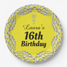 特別な16thまたは編集の年齢パーティープレート ペーパープレート