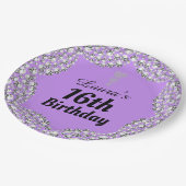 特別な16thまたは編集の年齢パーティープレート ペーパープレート (アングル)