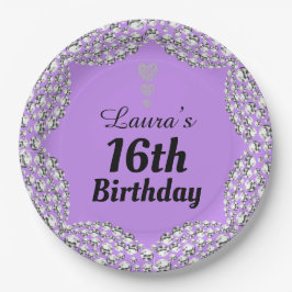 特別な16thまたは編集の年齢パーティープレート ペーパープレート
