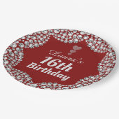 特別な16thまたは編集の年齢パーティープレート ペーパープレート (アングル)