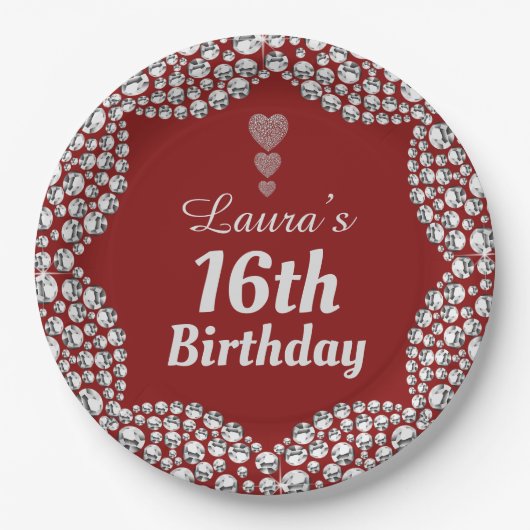 特別な16thまたは編集の年齢パーティープレート ペーパープレート (正面)