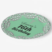 特別な16thまたは編集の年齢パーティープレート ペーパープレート (アングル)