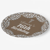 特別な16thまたは編集の年齢パーティープレート ペーパープレート (アングル)