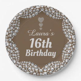 特別な16thまたは編集の年齢パーティープレート ペーパープレート