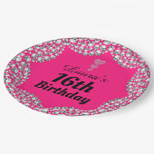 特別な16thまたは編集の年齢パーティープレート ペーパープレート (アングル)