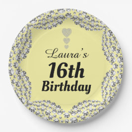 特別な16thまたは編集の年齢パーティープレート ペーパープレート