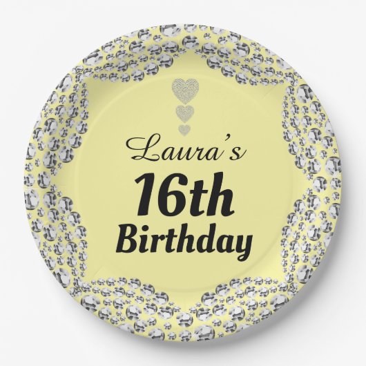 特別な16thまたは編集の年齢パーティープレート ペーパープレート (正面)