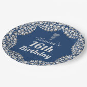 特別な16thまたは編集の年齢パーティープレート ペーパープレート (アングル)