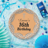特別な16thまたは編集の年齢パーティープレート ペーパープレート (パーティー)