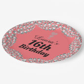 特別な16thまたは編集の年齢パーティープレート ペーパープレート (アングル)