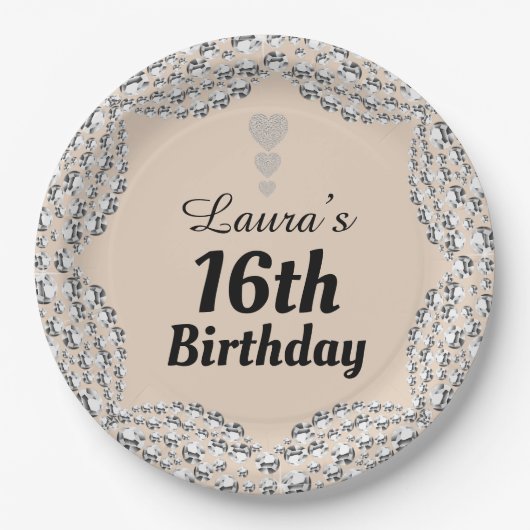 特別な16thまたは編集の年齢パーティープレート ペーパープレート (正面)
