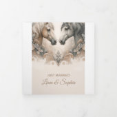 特別な3つ折り写真追加結婚のお知らせ 三つ折り案内状 (カバー)